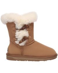 EVER AU - Stork Horn Toggle Button Short Boots - Lyst
