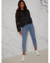 Chi Chi London - Cropped Padded Puffer Coat - Lyst