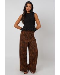 Urban Bliss - Animal Faux Suede Trousers - Lyst