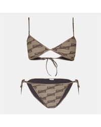 Balenciaga - Logo Detail Technical Swim Fabric Bikini Set - Lyst