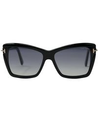 Tom Ford - Leah Ft0849 01B Zwarte Zonnebril - Lyst