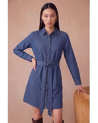 D.u.s.k - Tie Front Shirt Dress - Lyst