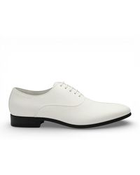 Infinity Leather - Formal Patent Pu Oxford Dress Brogue Shoes Faux Leather - Lyst