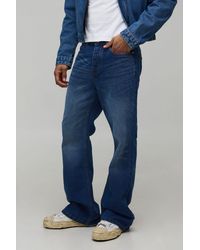 BoohooMAN - Pocket Embroidery Rigid Flared Jeans - Lyst