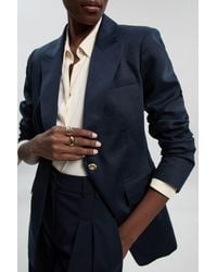 Karen Millen - Tailored Linen Single Breasted Blazer - Lyst