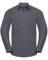 Russell - Collection Polycotton Easy-Care Long-Sleeved Formal Shirt (Convoy) - Lyst