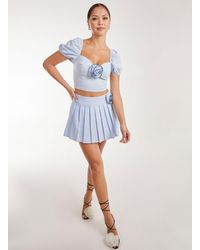 Pink Vanilla - Corsage Pleated Mini Skort - Lyst