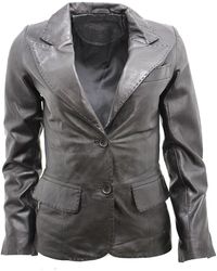 Infinity Leather - 2 Button Blazer Jacket-Newport - Lyst