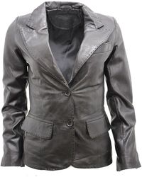 Infinity Leather - 2 Button Blazer Jacket-Newport - Lyst