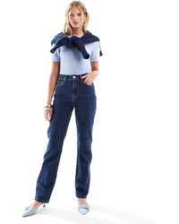 ASOS - High Rise Slim Straight Jean - Lyst