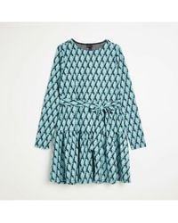River Island - Mini Dress Print Long Sleeve - Lyst
