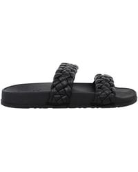 Roxy - Slippy Braided Sliders Leather - Lyst