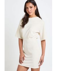 Boohoo - Jersey Crepe Half Sleeve Mini Dress - Lyst