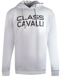 Roberto Cavalli - Reverse Logo Hoodie Cotton - Lyst