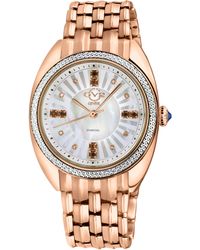 Gv2 - Palermo Diamond Swiss Quartz Mop Dial, 316L Stainless Steel Iprg Watch - Lyst