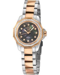 Gv2 - Cortina 316L Stainless Steel Case, Mop Dial, Two-Toned Ss/Ipyg Bracelet - Lyst