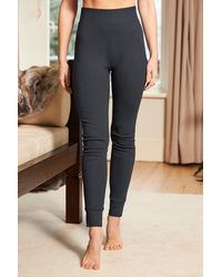 Sosandar - Slate Ribbed Loungewear Leggings Viscose - Lyst
