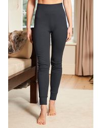 Sosandar - Slate Ribbed Loungewear Leggings Viscose - Lyst
