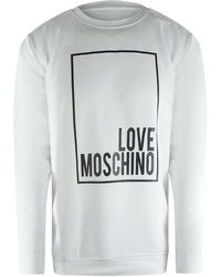 Moschino - Love Box Logo Sweatshirt Cotton - Lyst