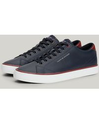 Tommy Hilfiger - Th Essential Core Vulcanised Leather Trainers - Lyst