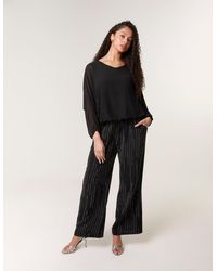Blue Vanilla - Sparkle Wide Leg Trousers - Lyst