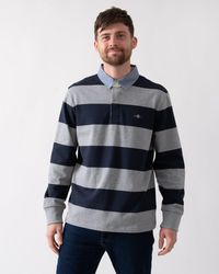 GANT - Regular Fit Chambray Stripe Heavy Rugger - Lyst
