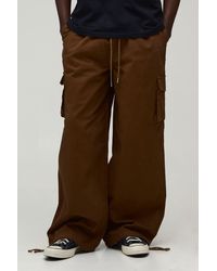 BoohooMAN - Parachute Fit Elasticated Cargo Trousers - Lyst