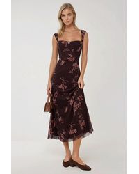 Hiccup - Patterned Maxi Dress With Heart Collar - Lyst