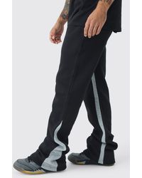 BoohooMAN - Regular Fit Stacked Fit Gusset Sweatpants - Lyst