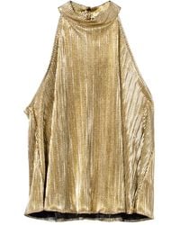 Secret Label - Plisse Pleat Halterneck Swing Top - Lyst