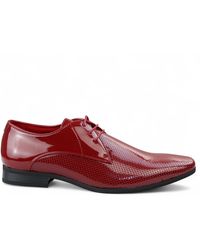 Infinity Leather - Pointed Toe Formal Lace Up Perforated Shoes Faux Leather - Lyst