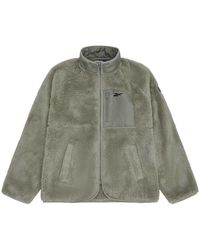 Reebok - Ladies Double Monkey Fleece Jacket (Sage) - Lyst