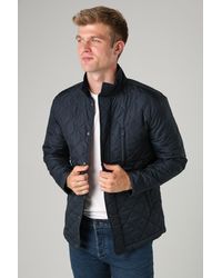French Connection - Funnel Neck Diamond Quilted Jacket - Lyst