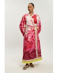 Karen Millen - Plus Size Cotton Voile Maxi Beach Dress - Lyst
