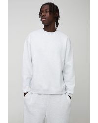 BoohooMAN - Basic Oversized Crew Neck Sweatshirt - Lyst