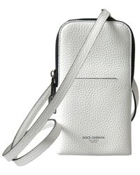 Dolce & Gabbana - White Leather Purse Crossbody Sling Phone Bag - Lyst