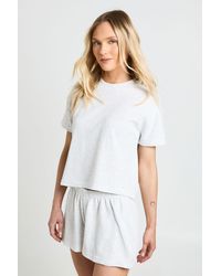 Boohoo - Petite Waffle T-Shirt And Shorts Co-Ord - Lyst