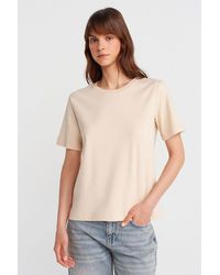 Dilvin - Cotton Crew Neck T-Shirt - Lyst