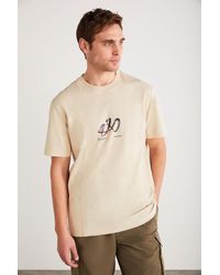 Grimelange - Printed Logo Embroidered T-Shirt - Lyst