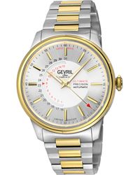 Gevril - Guggenheim Automatic 316L Stainless Steel Dial, Ip Satin And Polished Bracelet - Lyst