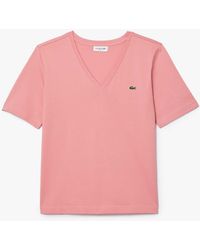 Lacoste - Relaxed-Fit Soft Cotton V-Neck T-Shirt - Lyst