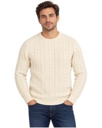 Marks & Spencer - M&S Cable Knit Sweatshirt Chunky Crew Neck Pullover Cotton Warm Soft Jumper - Lyst
