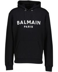 Balmain - Paris Classic Logo Hoodie - Lyst