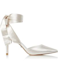 Dune - Ladies Daliah Satin Ankle Tie Wedding Shoes - Lyst