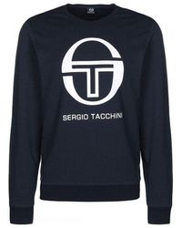 Sergio Tacchini - Long Sleeve Crew Neck Navy Blue Ciao Sweaters 38027 200 Cotton - Lyst