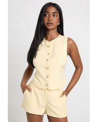 Boohoo - Starfish Trim Scallop Edge Waistcoat - Lyst