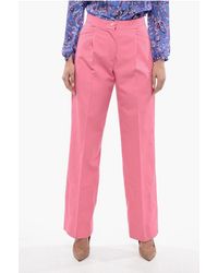 Palm Angels - Geplooide Miami Wide-fit Broek In Roze - Lyst