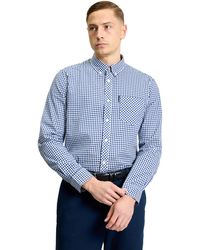 Ben Sherman - Signature Gingham Long-Sleeved Shirt (Dark) - Lyst