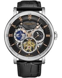 Stuhrling - Dual Time Majestic Skeleton Automatic Watch - Lyst