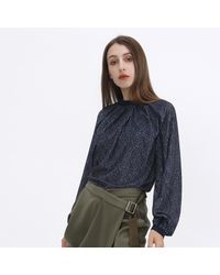 Smart & Joy - Liberty Print Velvet Blouse En Satin Bias - Lyst